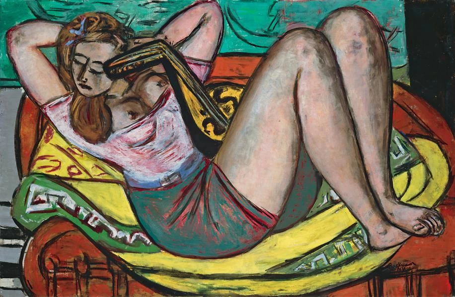 Donna con mandolino in giallo e rosso - Pinakothek der Moderne